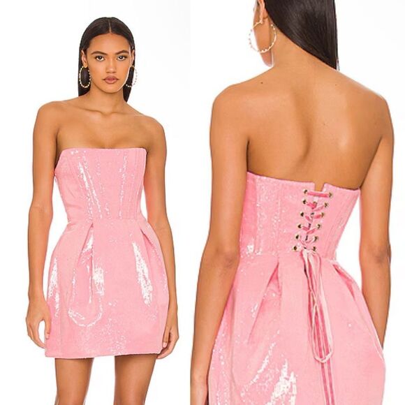 Bronx and Banco Dresses & Skirts - Bronx and Banco Pink Strapless Mini Dress